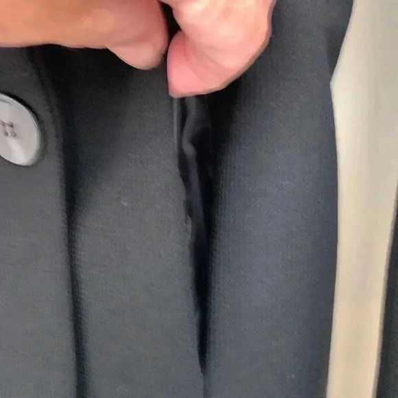 Zara NWT, fully lined, double breasted suit blazer in a deep black. - Picture 3 of 5